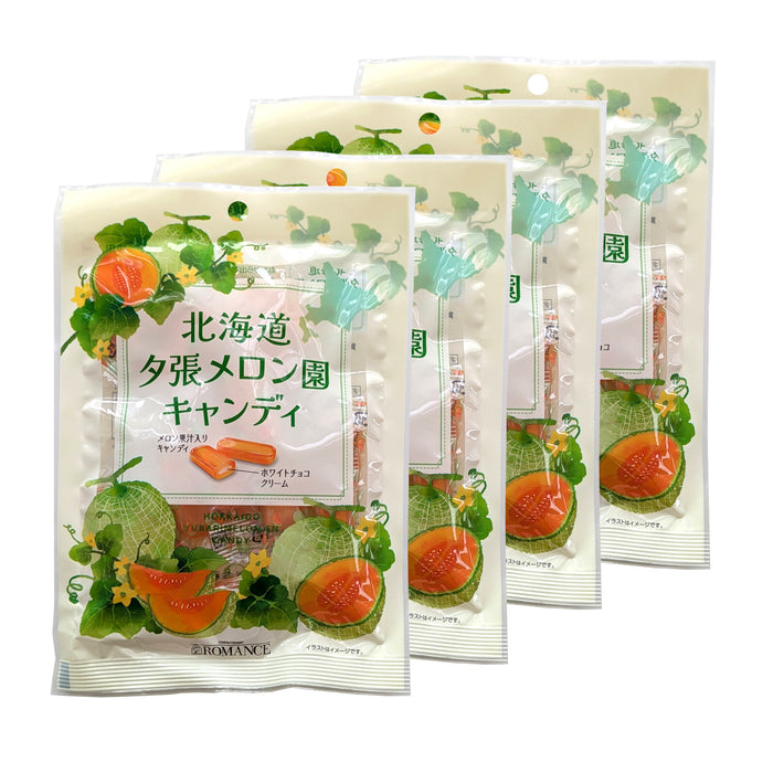 【ゆうパケット送料無料】【ロマンス製菓】4袋セット_北海道夕張メロン園キャンディ